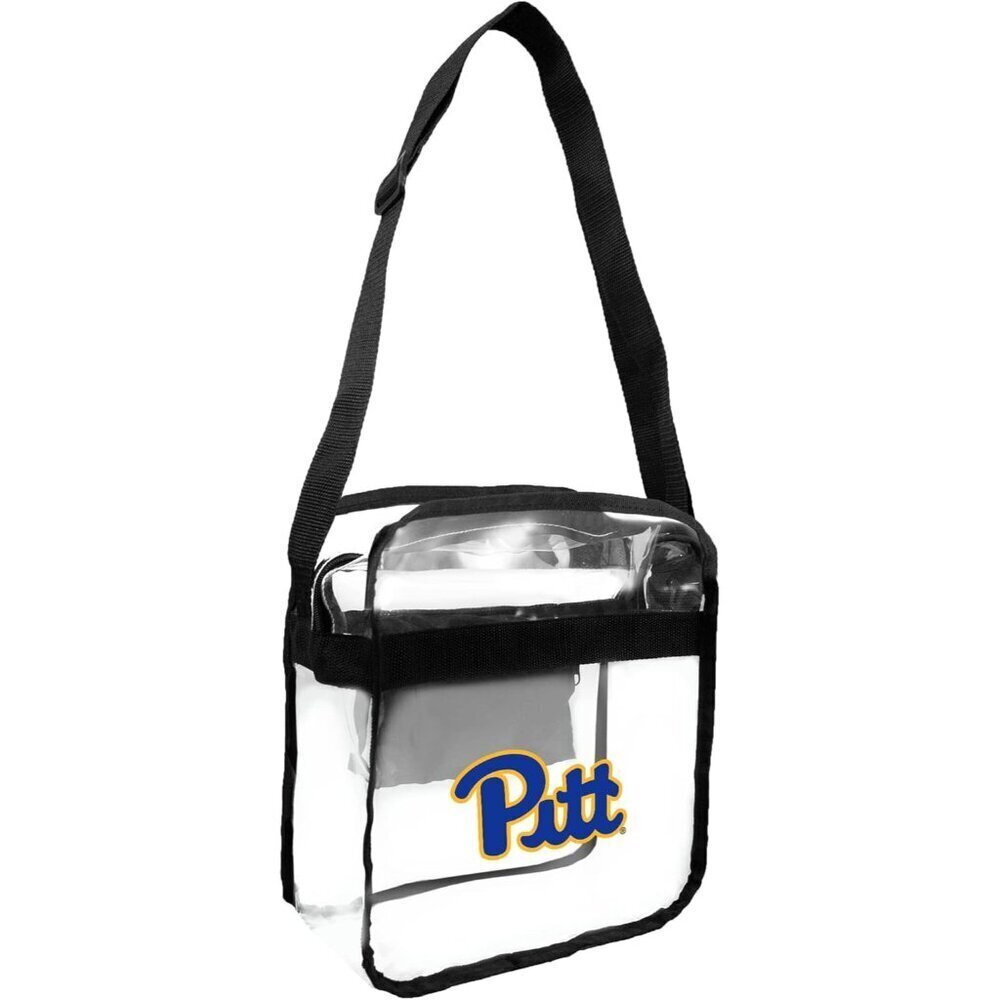 NCAA Clear Carryall Crossbody Bag Polyester Adjustable Zippered Closure